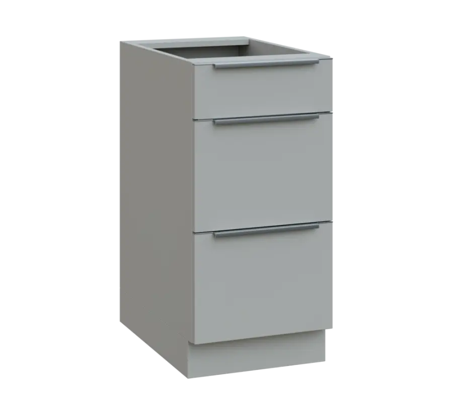 SIS - 4Z33 spodní skříňka, 3-zásuvková, 870x400x600, šedá